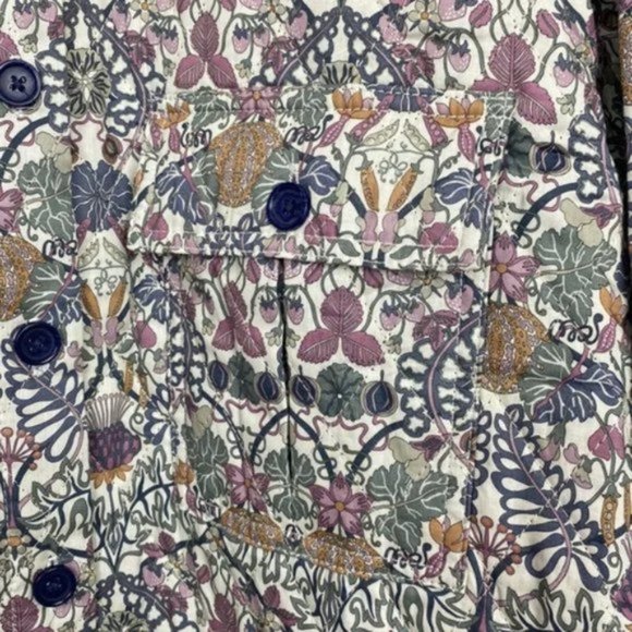 NWT J.Crew x Liberty 10 Diamond Quilted Shirt Jacket William Morris Print - Picture 8 of 11